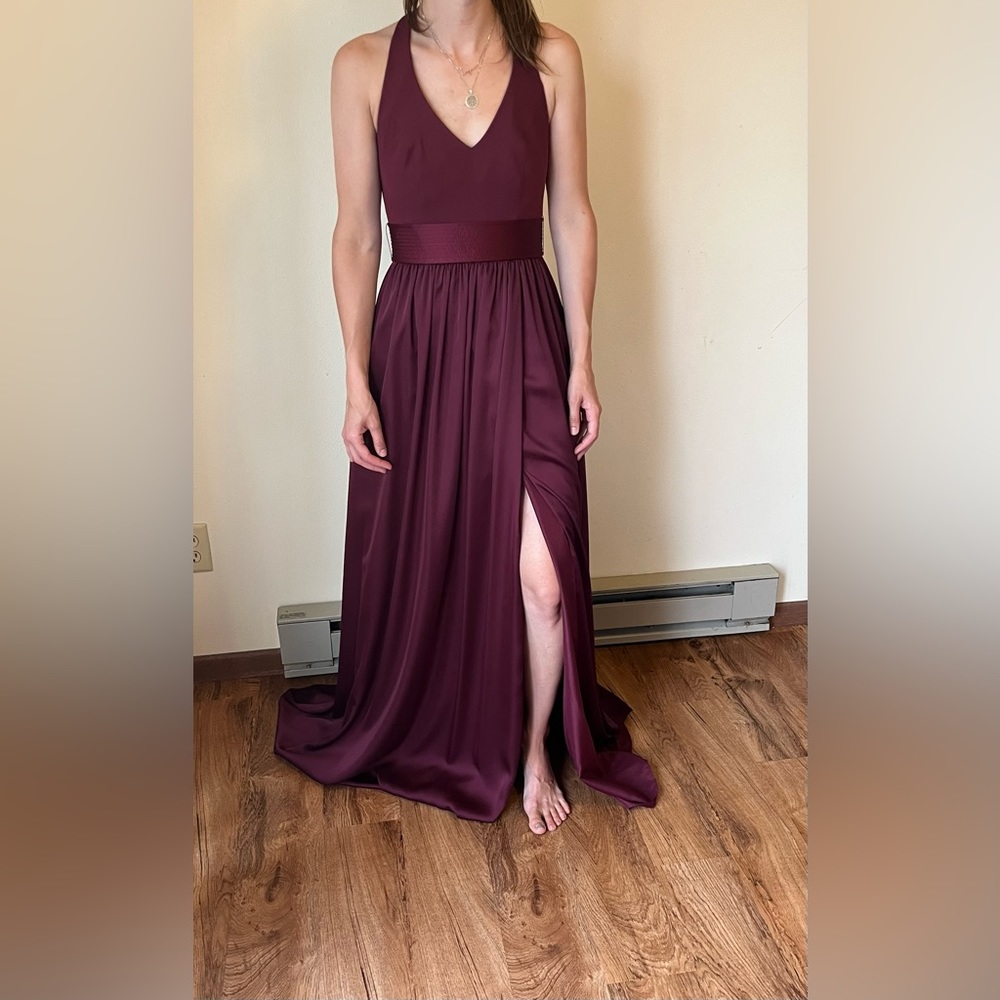 NWT David’s Bridal WINE color bridesmaid dress size 2